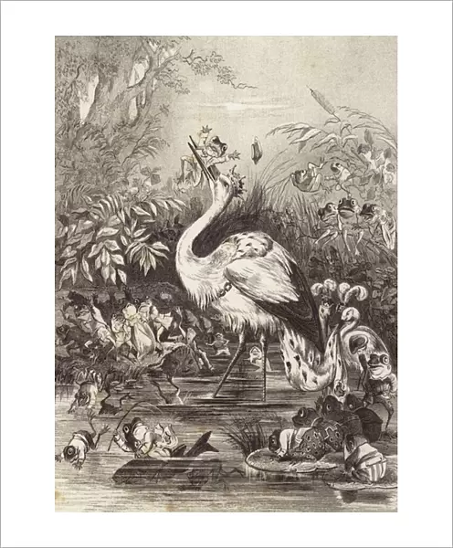 The Fables of Aesop: The Frogs Desiring a King (litho)