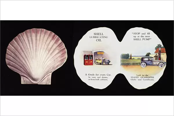 Advertisement for Shell oil and petrol (colour litho)