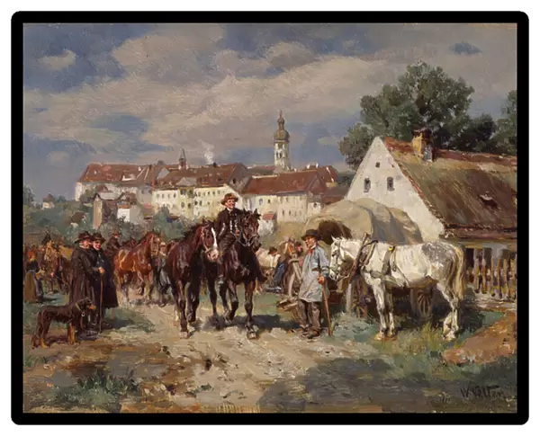 The Horse Fair (oil on canvas)
