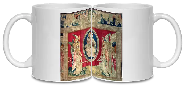 Apocalypse Tapestry, Cartons of the painter Hennequin de Bruges, atelier Nicolas Bataille. no 17, Septieme sceau: Les sept trompettes, 1373-1380 (textile)