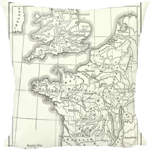 Shakespeare: Map to illustrate King John (litho)