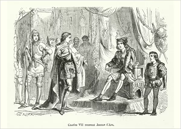 Charles VII recevant Jeanne d Arc (engraving)