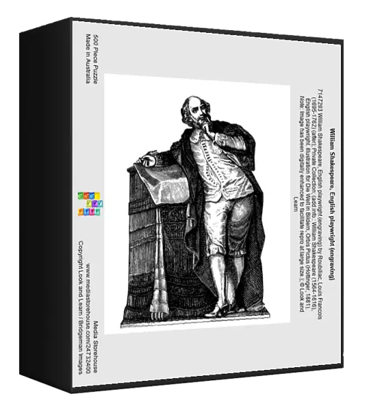 William Shakespeare, English playwright (engraving)