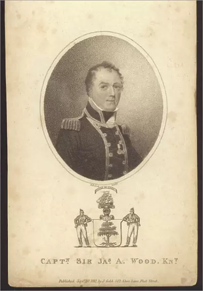 James Athol Wood, British admiral (engraving)