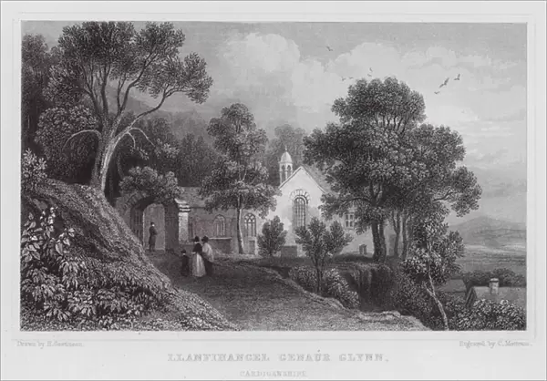 Llanfihangel Genaur Glynn, Cardiganshire (engraving)