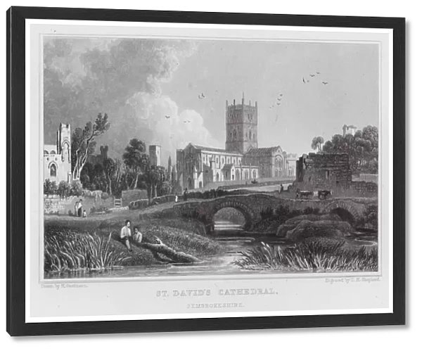 St Davids Cathedral, Pembrokeshire (engraving)