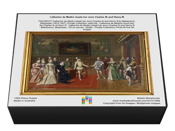 Catherine de Medici meets her sons Charles IX and Henry III