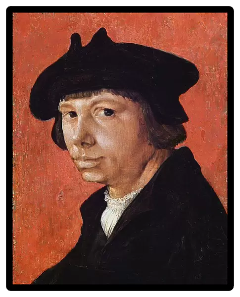 Self-Portrait - Peinture de Lucas van Leyden (1489  /  94-1533) (Lucas de Leyde, Lucas Huighensz ou Lucas Jacobsz)- 1525-1526 - Oil on wood - 28, 9x21, 4 cm - Herzog Anton Ulrich Museum, Braunschweig