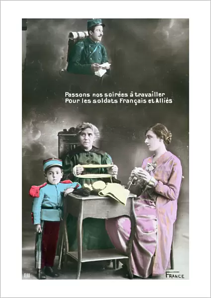 First World War patriotic postcard, 1914-18 (colour litho)