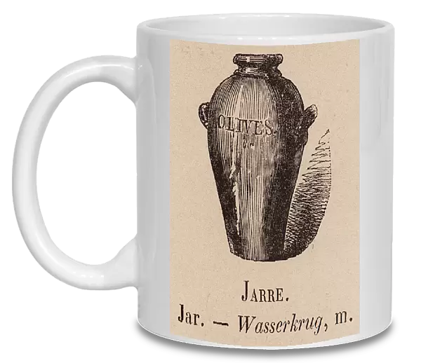 Le Vocabulaire Illustre: Jarre; Jar; Wasserkrug (engraving)