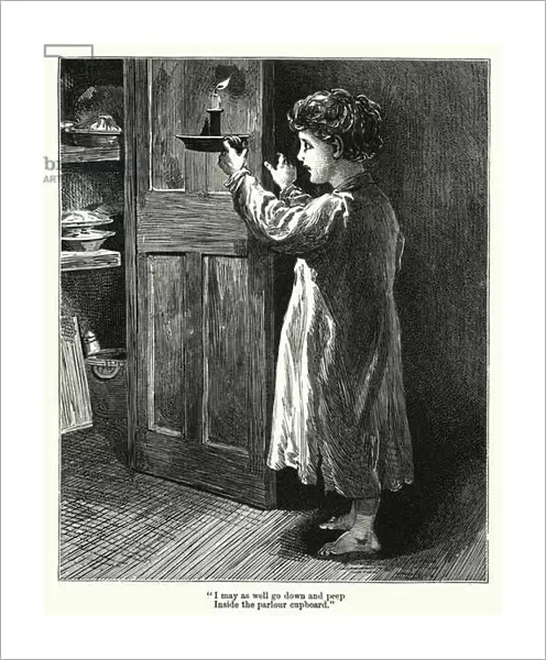 'I may as well go down and peep  /  Inside the parlour cupboard'(engraving)