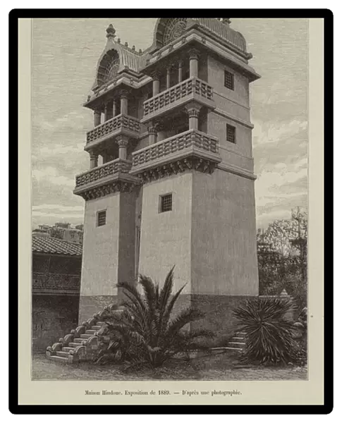 Maison Hindoue, Exposition de 1889 (engraving)