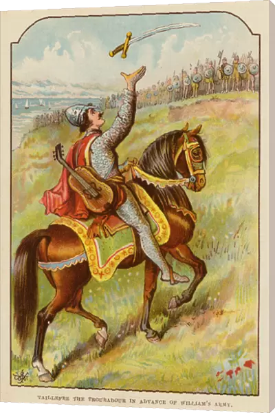 Taillefer the Troubadour in Advance of Williams Army (colour litho)