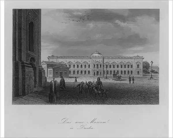 The new museum in Dresden, Germany (engraving)