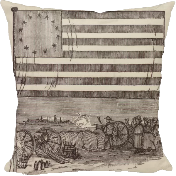 Flag of 1777, 13 Stars, 13 Stripes (litho)