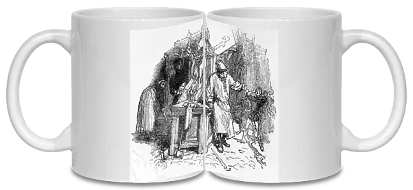 Ballades de Francois Villon 'Pere noel, qui plantaste la vigne', edition Pelletan, 1896 (litho)