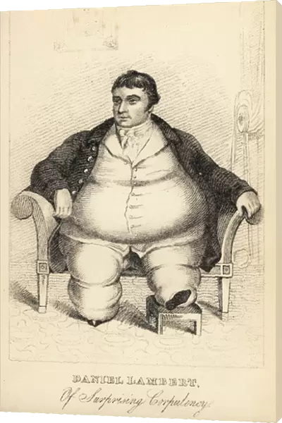 Daniel Lambert, famous obese man, 1770-1809. 1869 (lithograph)
