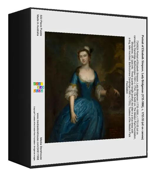 Portrait of Elizabeth Simpson, Lady Bridgeman (1735-1806), c. 1753-55 (oil on canvas)