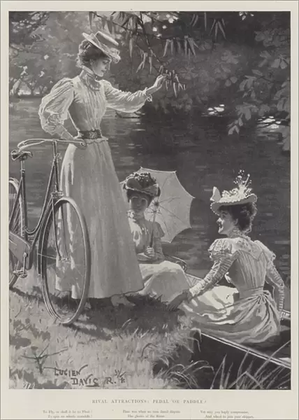 Rival Attractions, Pedal or Paddle? (engraving)