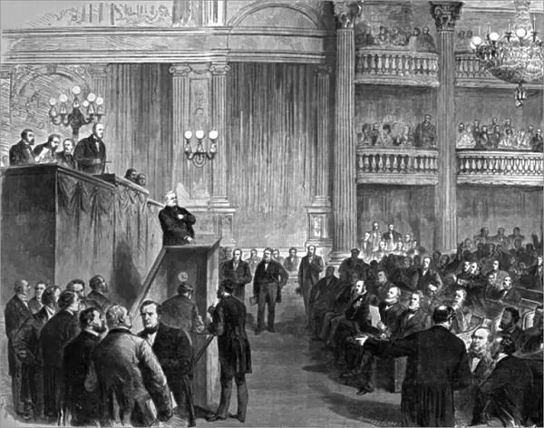 Ratification of the Preliminaries of Peace at the French National Assembly on 1st March 1871 (engraving)