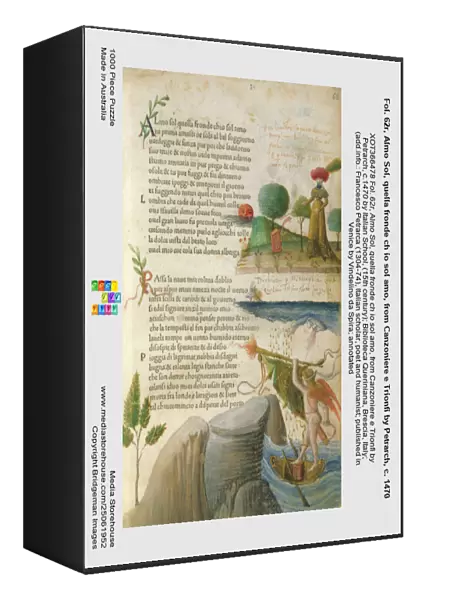 Fol. 62r, Almo Sol, quella fronde ch io sol amo, from Canzoniere e Trionfi by Petrarch, c. 1470