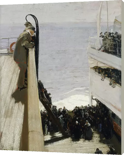 Sport on the S. S. Cedric, 1921 (oil on canvasboard)