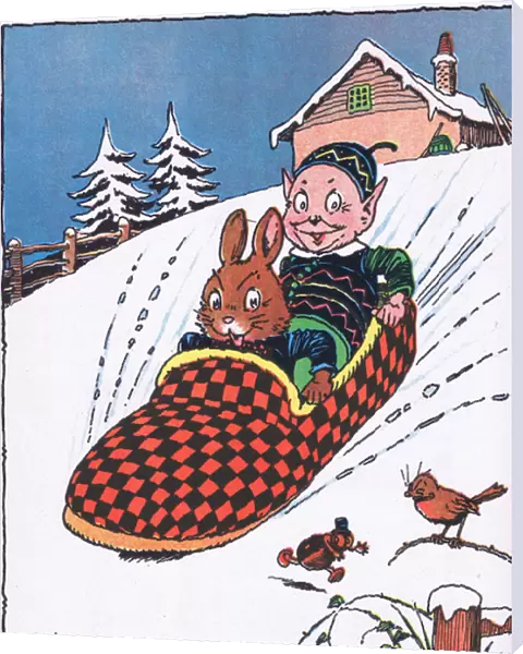 Hold tight, from Jolly Days in the Country published by Blackie & Son Ltd, 1949 (colour litho)