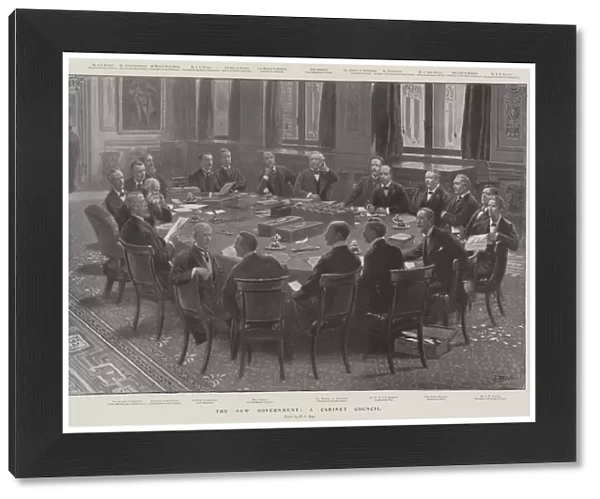 The New Government, a Cabinet Council (litho)