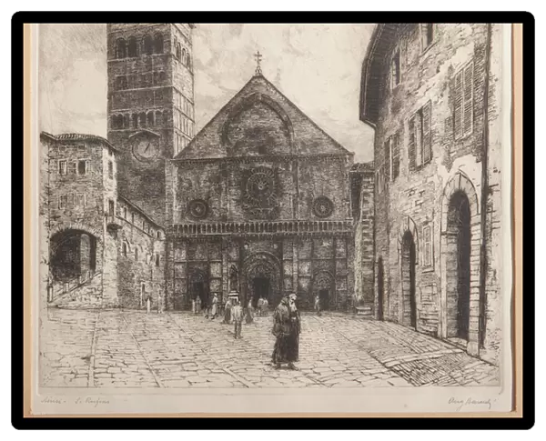 Assisi, S. Rufinus (etching on paper)