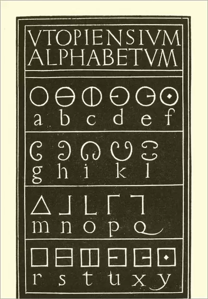 Mores Utopian Alphabet, 1929 (litho)