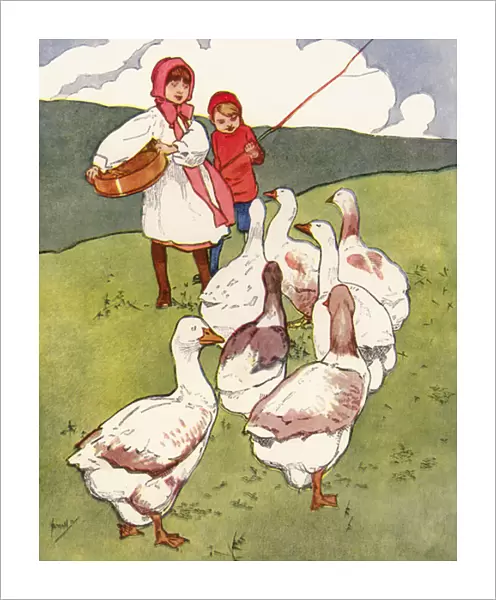 'They came flocking up to me'(colour litho)
