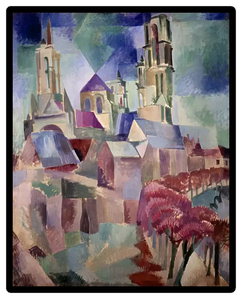 Les Tours de Laon Painting by Robert Delaunay (1885-1941) 1912 Sun. 1, 3x1, 62 m Paris, musee national d art moderne