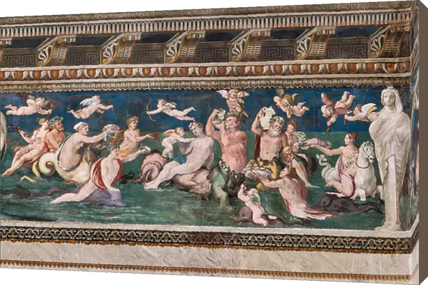 Triumph of Venus: marine scene with dolphins and cupids, 1517-18 (fresco)