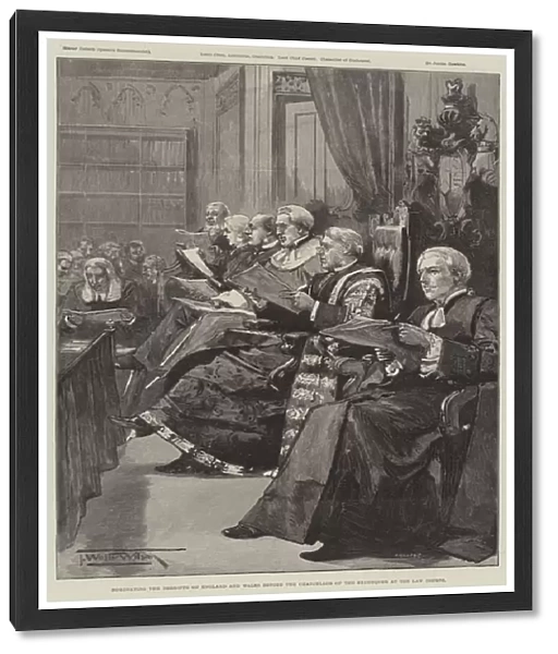 Nominating the Sheriffs of England and Wales before the Chancellor of the Exchequer at the Law Courts (engraving)