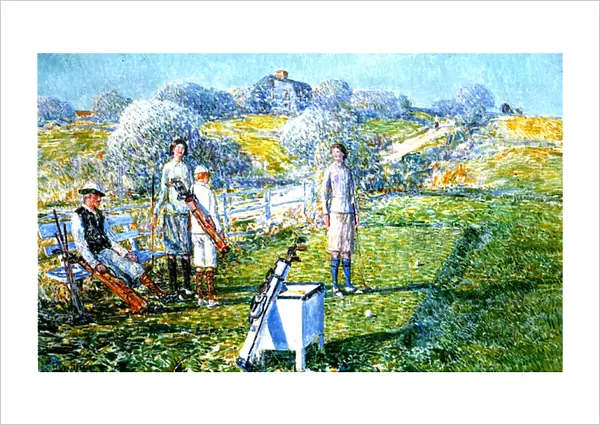 A Game of Golf, 1923 (oil on canvas)