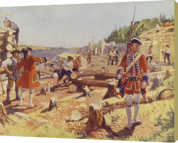 The Founding of Halifax (colour litho)