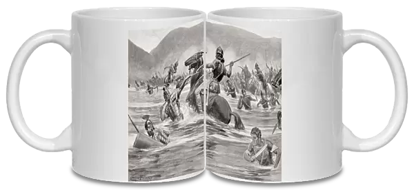 The Battle of Lake Trasimene, Italy, June 24, 217 BC, from Hutchinsons History of the Nations, pub. 1915