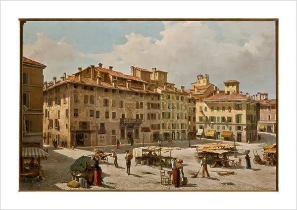 Piazza Grande in Modena (oil on canvas)