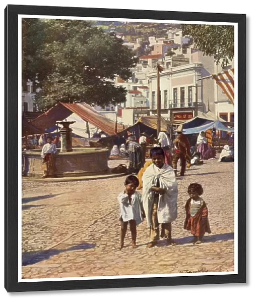 Street Scene, Zacatecas, Mexico (colour litho)
