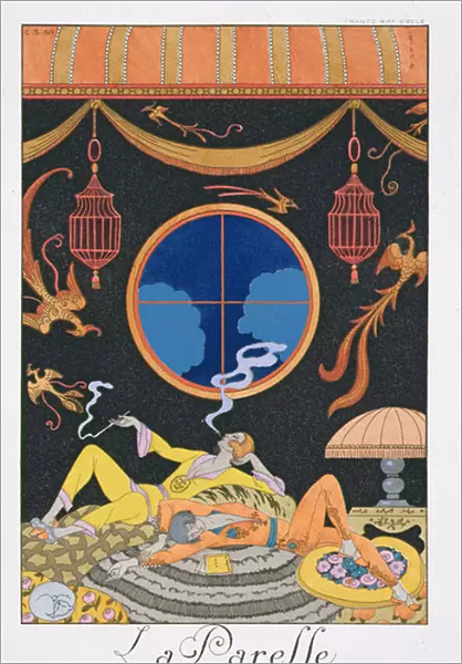 La Paresse, 1924 (pochoir print)