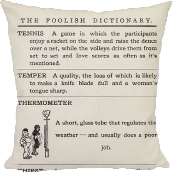 Foolish Dictionary: Thermometer (litho)