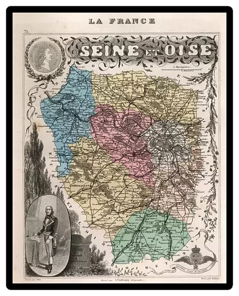Seine-et-Oise (Seine and Oise), now departments of Essonne (91), Val-d Oise (Val d Oise, 95) and Yvelines (78), Ile de France (Ile-de-France), France