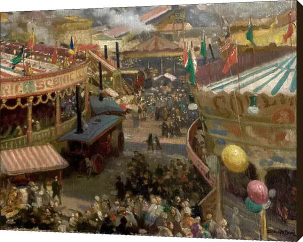 Nottingham Goose Fair, 1910 (oil on canvas)