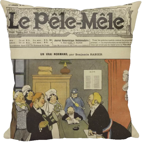 Un vrai Normand. Illustration for Le Pele-Mele, 1906 (colour litho)