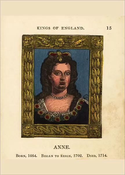Portrait of Queen Anne of England, born 1664, began reign 1702 and died 1714