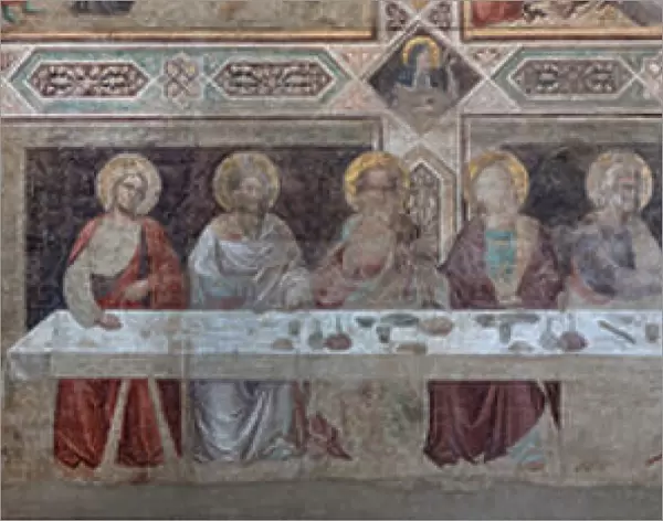 Tree of Life and Last Supper, detail of the Last Supper with Apostles, c. 1350 (detached fresco)