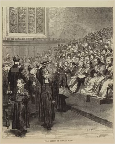 Public Supper at Christs Hospital (engraving)