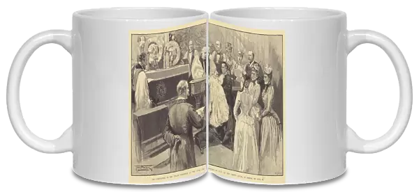 The Christening of the Infant Daughter of the Duke and Duchess of Fife, at the Chapel Royal, St James s, on 29 June (engraving)