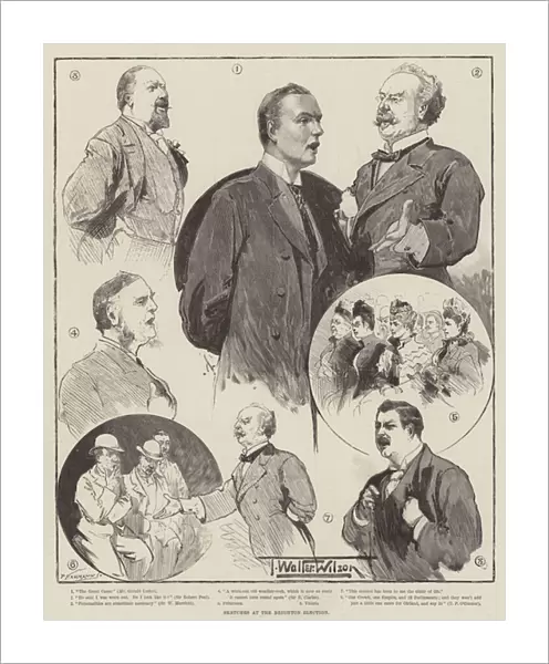 Sketches at the Brighton Election (engraving)