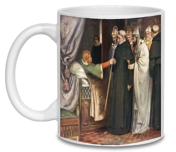 Saint Anselm Refusing the Archbishopric (colour litho)